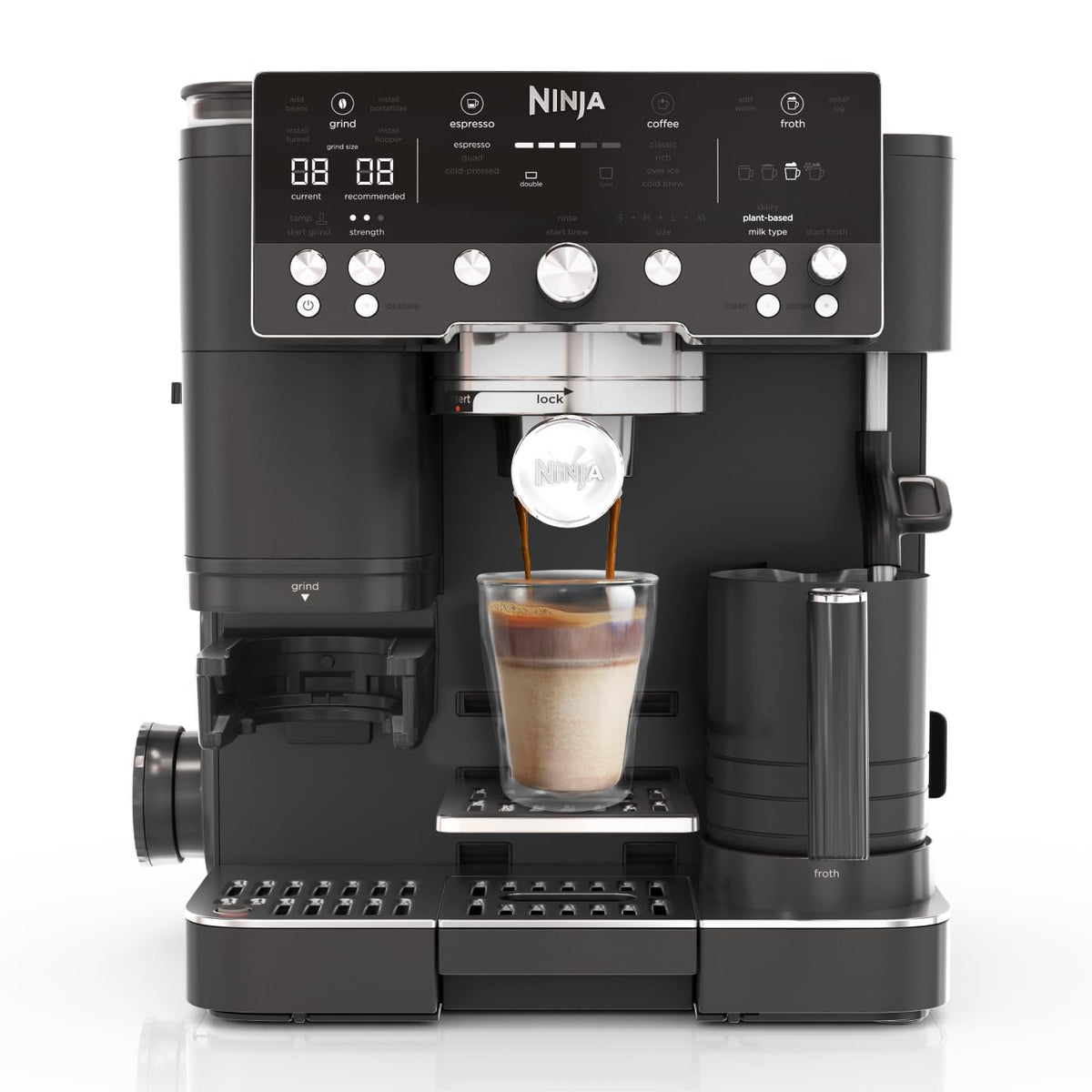 Ninja Luxe Premier 3-in-1 Coffee Machine, Silver ES601UK