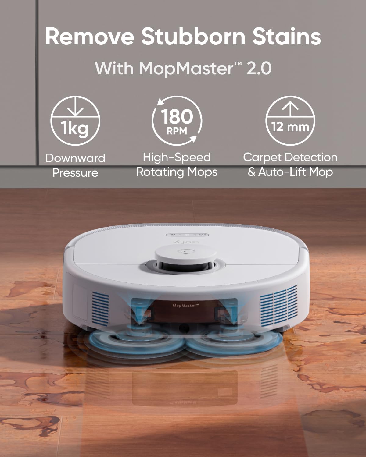 eufy X10 Pro Omni Robot Vacuum Cleaner with Mop, All-in-One Station, 8,000Pa Powerful Suction, Dual Mops, AI Obstacle Avoidance, Auto Mop Washing, Auto-Hot-Air-Drying