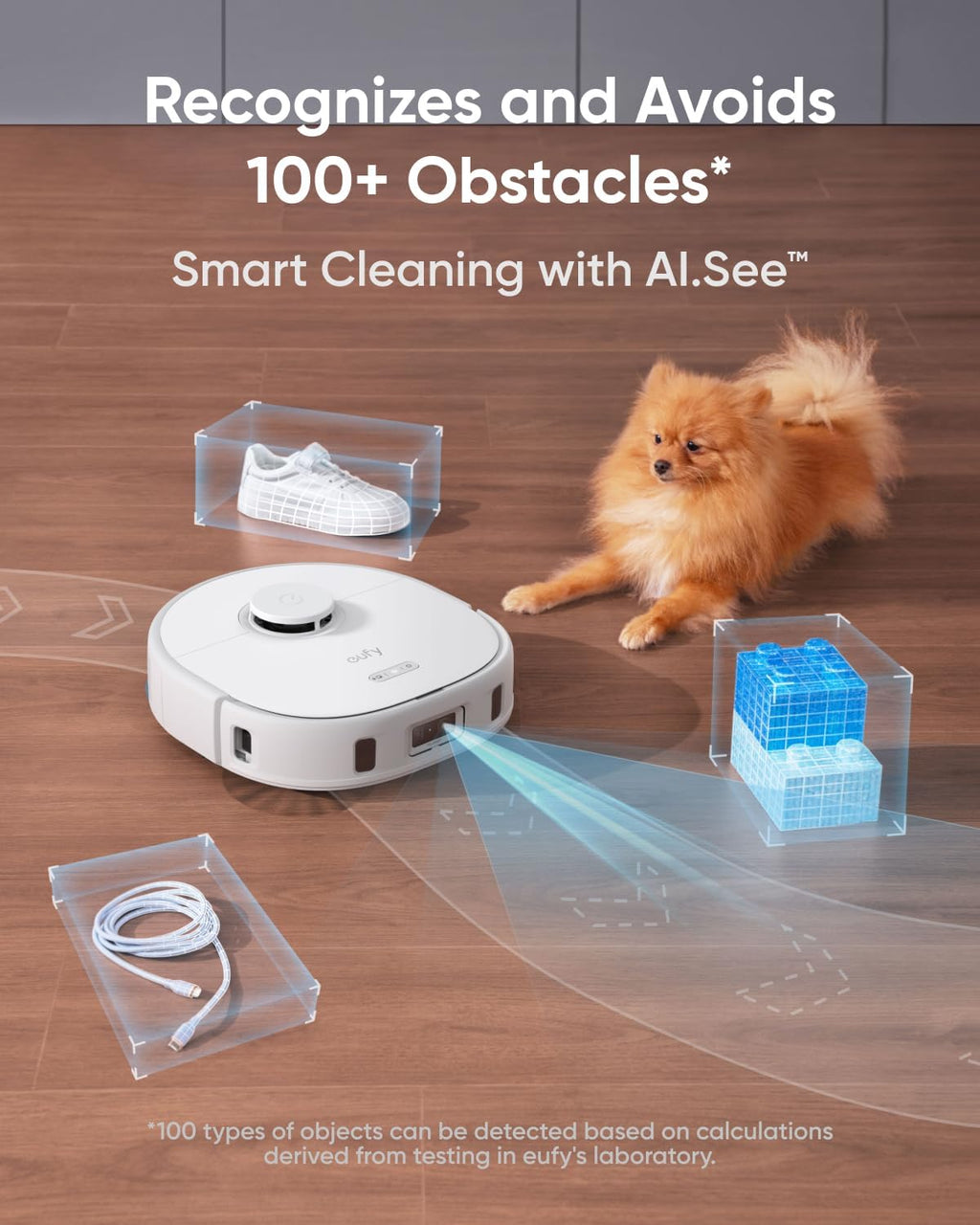 eufy X10 Pro Omni Robot Vacuum Cleaner with Mop, All-in-One Station, 8,000Pa Powerful Suction, Dual Mops, AI Obstacle Avoidance, Auto Mop Washing, Auto-Hot-Air-Drying