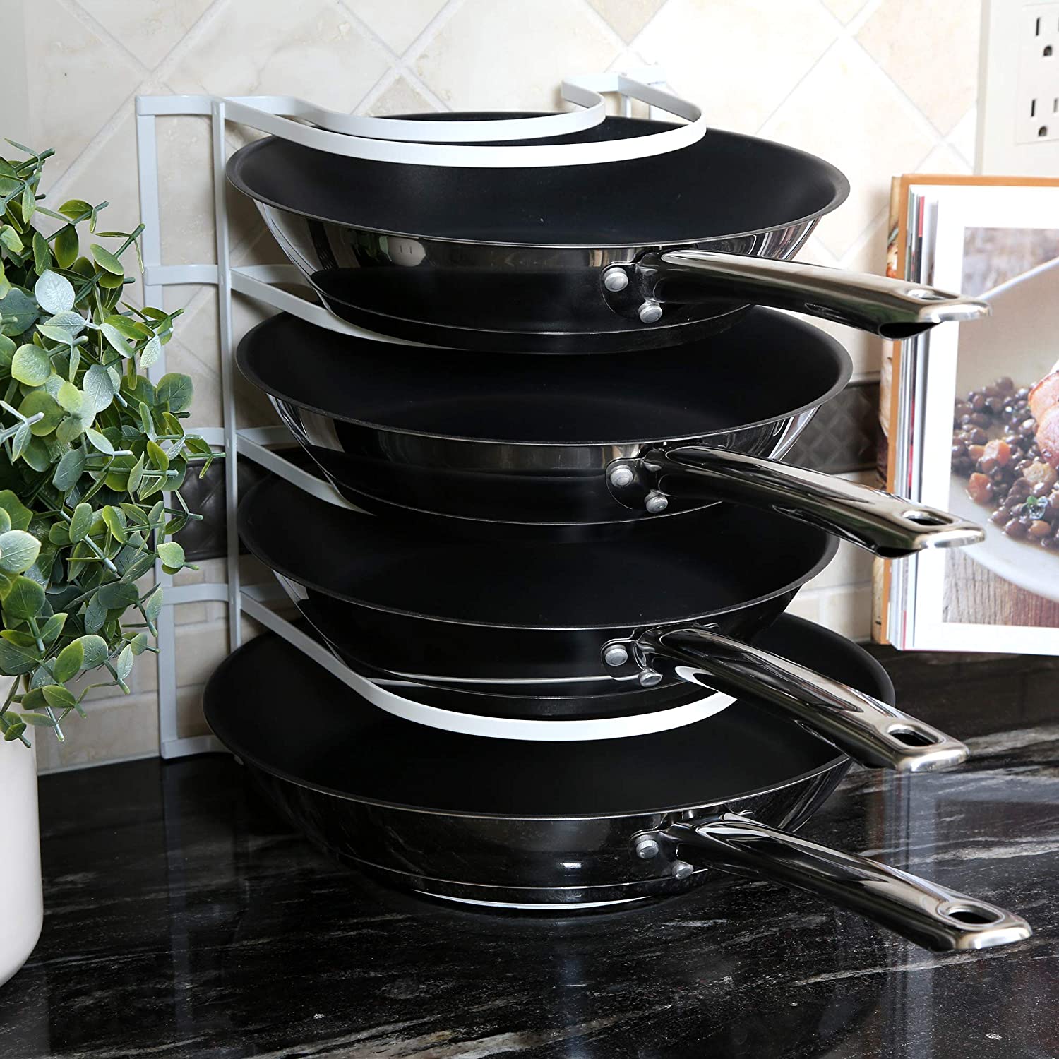 Heavy Duty 5-Tier Pan Rack Storage Organizer