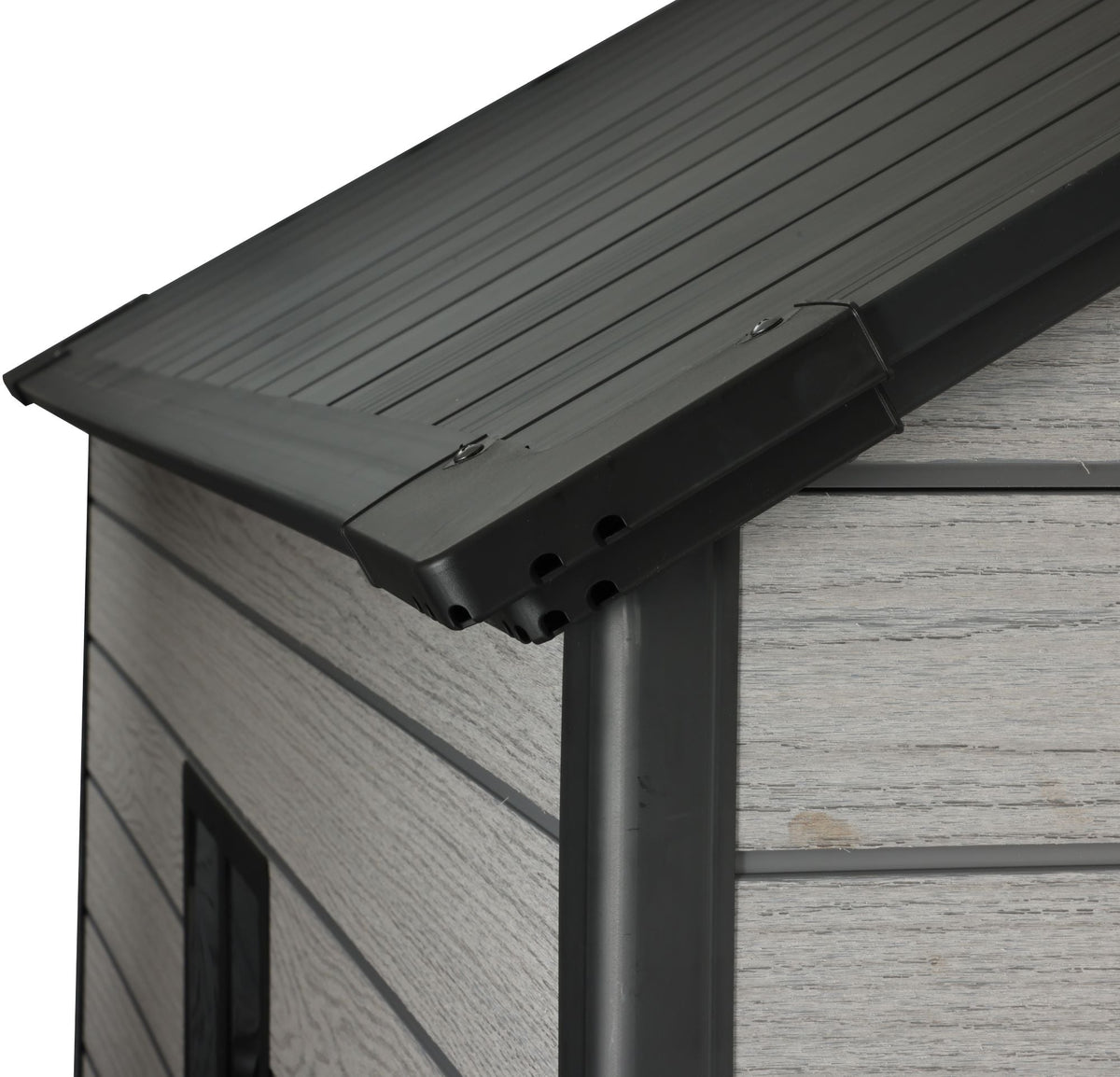 Pro Grade 4ft x 6ft Premium Plastic Garden Shed - Grey Wood Touch Texture