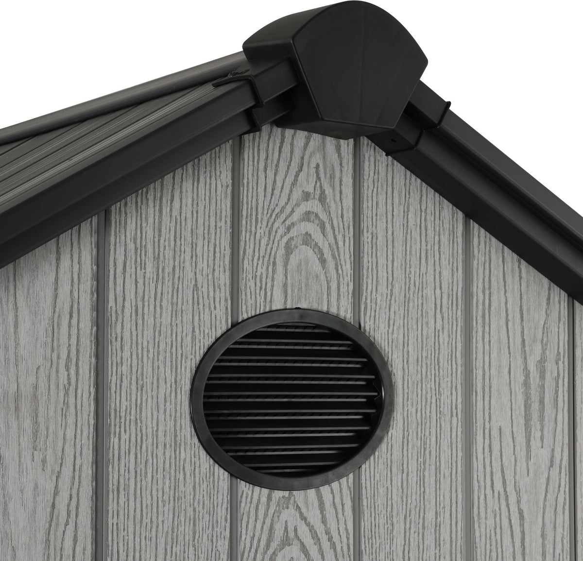 Pro Grade 4ft x 6ft Premium Plastic Garden Shed - Grey Wood Touch Texture